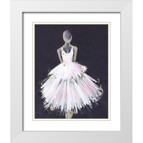 Runway Fashion White Modern Wood Framed Art Print with Double Matting by Seay, Anne