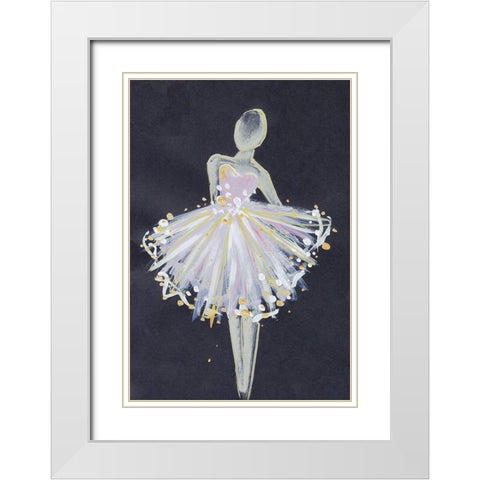 Runway Fashion II White Modern Wood Framed Art Print with Double Matting by Seay, Anne