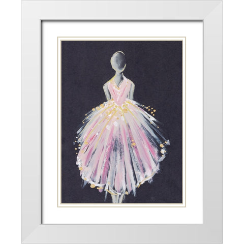 Runway Fashion III White Modern Wood Framed Art Print with Double Matting by Seay, Anne