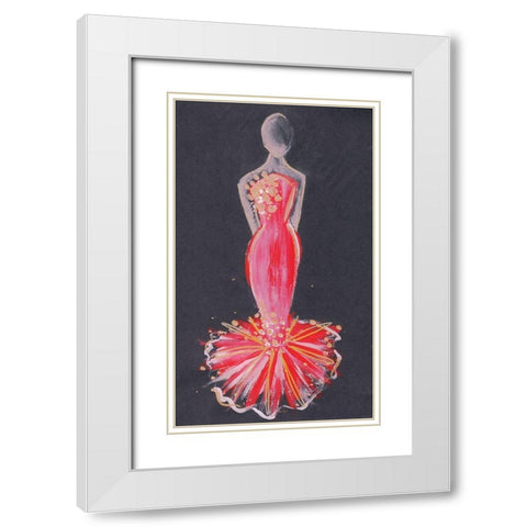 Runway Fashion IV White Modern Wood Framed Art Print with Double Matting by Seay, Anne