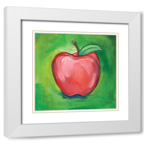 Apple White Modern Wood Framed Art Print with Double Matting by Seay, Anne