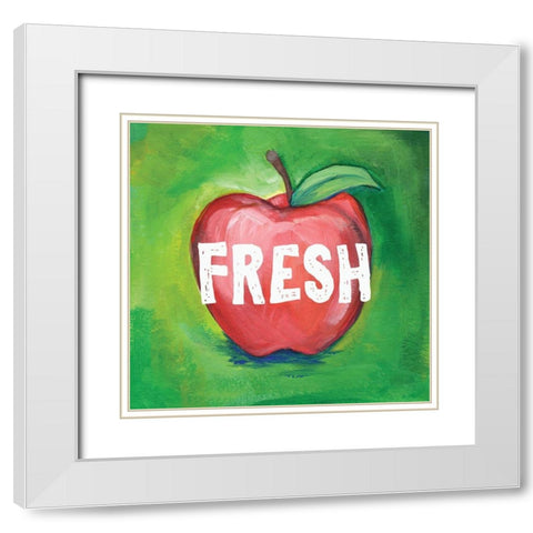 Fresh White Modern Wood Framed Art Print with Double Matting by Seay, Anne