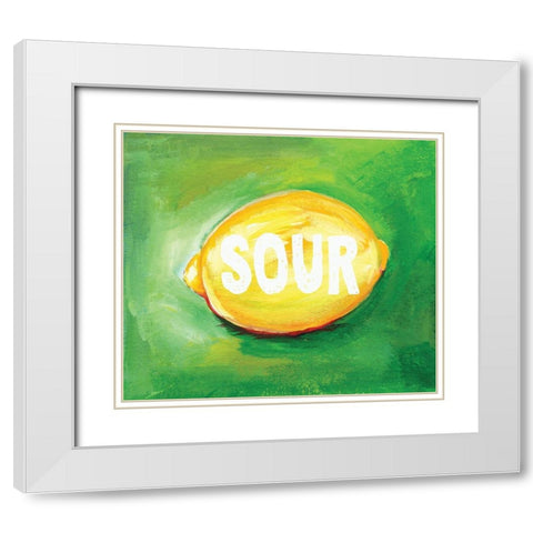 Sour White Modern Wood Framed Art Print with Double Matting by Seay, Anne