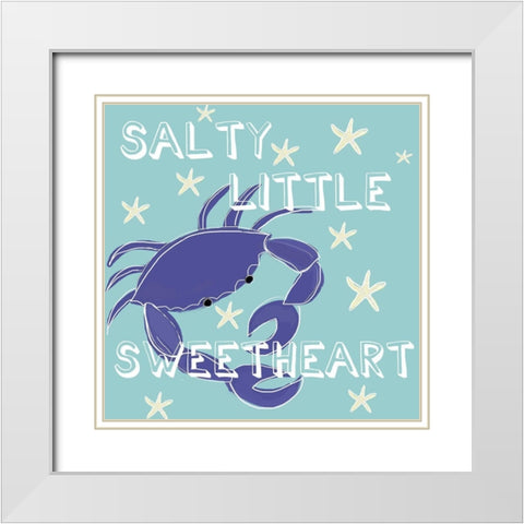 Salty Sweetheart White Modern Wood Framed Art Print with Double Matting by Seay, Anne