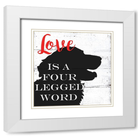 Pet III White Modern Wood Framed Art Print with Double Matting by Seay, Anne