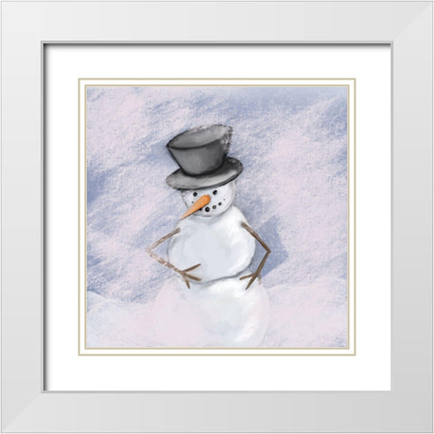 Snow Storm White Modern Wood Framed Art Print with Double Matting by Seay, Anne