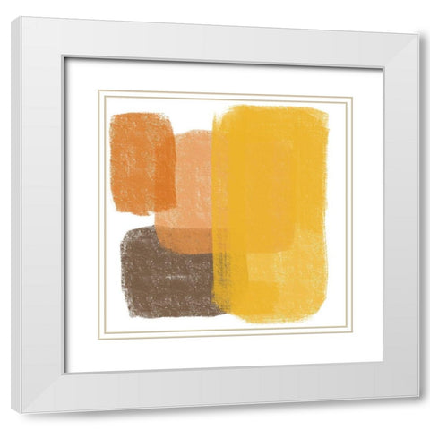 Mod Earth White Modern Wood Framed Art Print with Double Matting by Seay, Anne