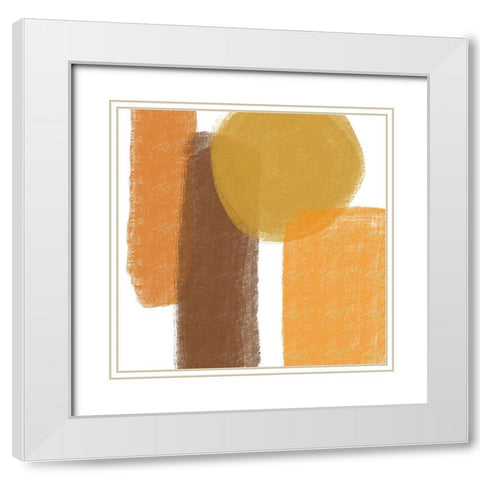 Mod Earth II White Modern Wood Framed Art Print with Double Matting by Seay, Anne