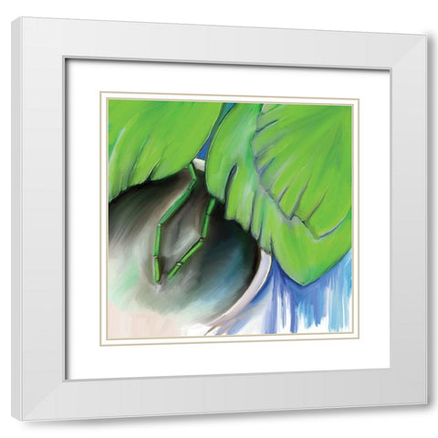 Tropics White Modern Wood Framed Art Print with Double Matting by Seay, Anne