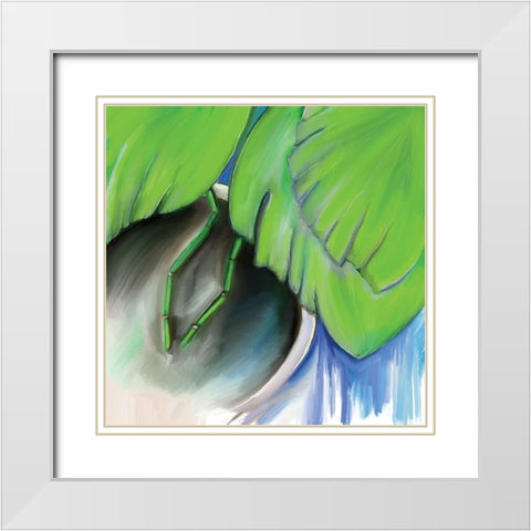 Tropics White Modern Wood Framed Art Print with Double Matting by Seay, Anne
