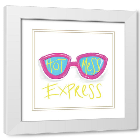 Hot Mess Express White Modern Wood Framed Art Print with Double Matting by Seay, Anne