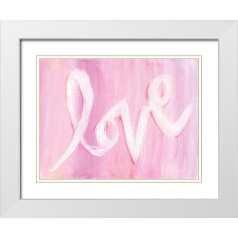 Valentine III White Modern Wood Framed Art Print with Double Matting by Seay, Anne