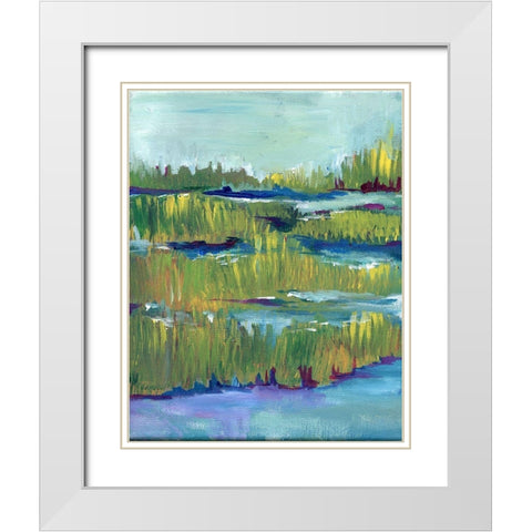 Marsh White Modern Wood Framed Art Print with Double Matting by Seay, Anne