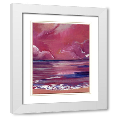 Brewing Storm White Modern Wood Framed Art Print with Double Matting by Seay, Anne