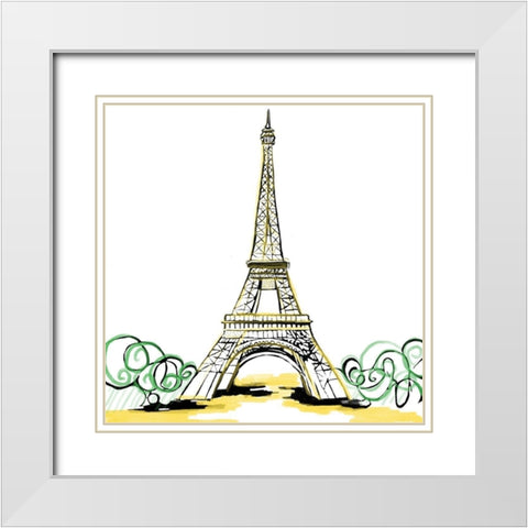 France White Modern Wood Framed Art Print with Double Matting by Seay, Anne