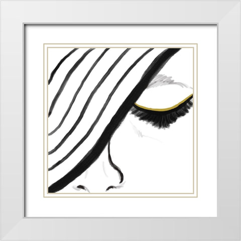 Gold Lash White Modern Wood Framed Art Print with Double Matting by Seay, Anne