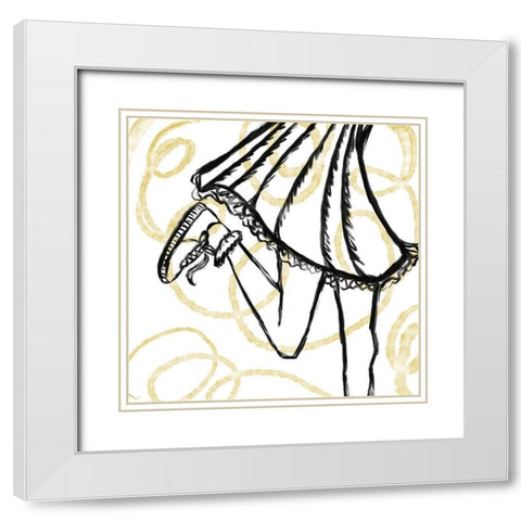 Gold Lace White Modern Wood Framed Art Print with Double Matting by Seay, Anne