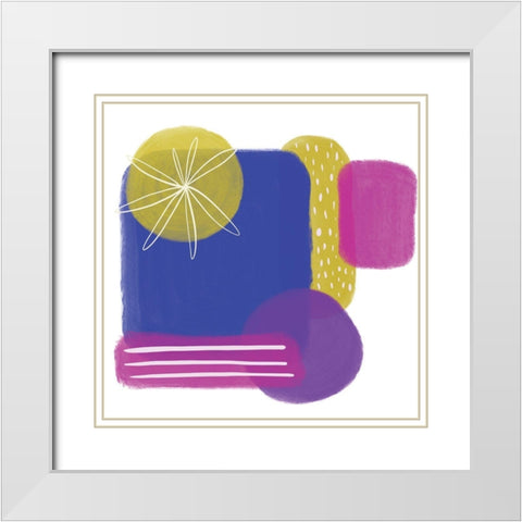 Perky Purple II White Modern Wood Framed Art Print with Double Matting by Seay, Anne