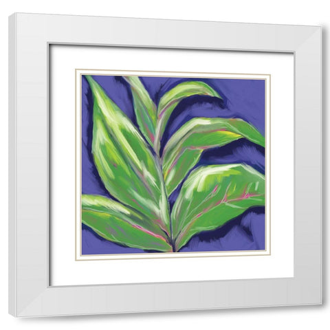 Banana Plant Dusk White Modern Wood Framed Art Print with Double Matting by Seay, Anne