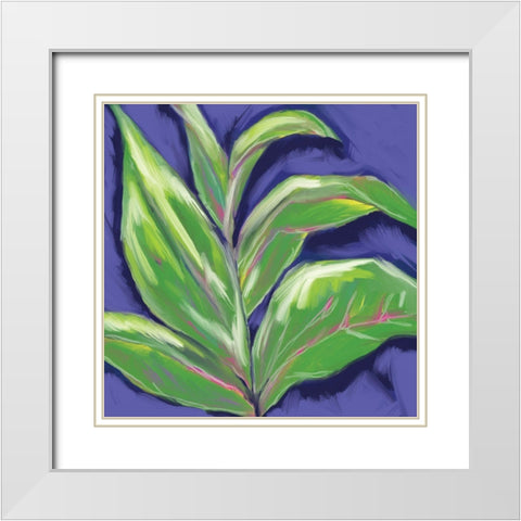 Banana Plant Dusk White Modern Wood Framed Art Print with Double Matting by Seay, Anne