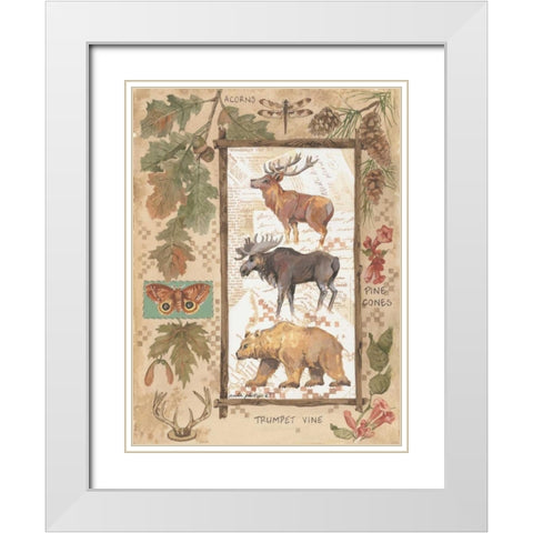 Big Game White Modern Wood Framed Art Print with Double Matting by Phillips, Anita