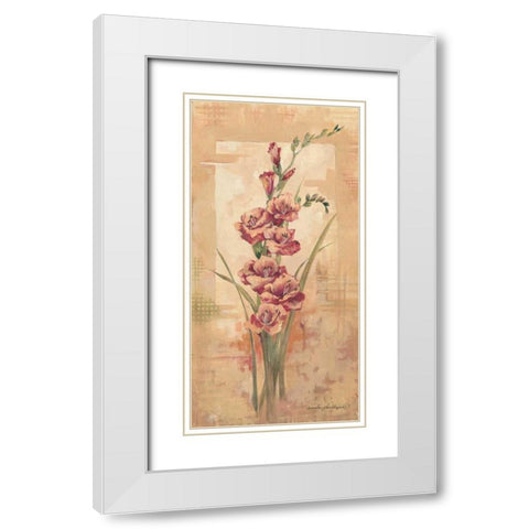 Floral III White Modern Wood Framed Art Print with Double Matting by Phillips, Anita