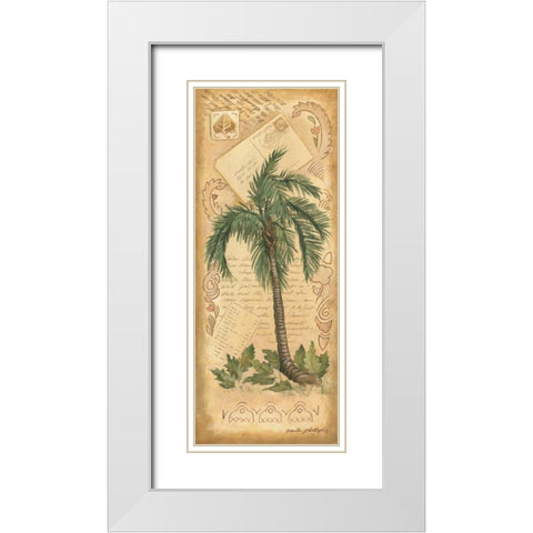 Palm Fronds II White Modern Wood Framed Art Print with Double Matting by Phillips, Anita