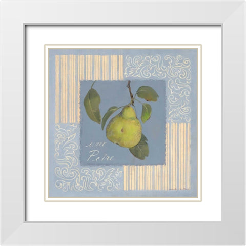 Une Poire White Modern Wood Framed Art Print with Double Matting by Phillips, Anita