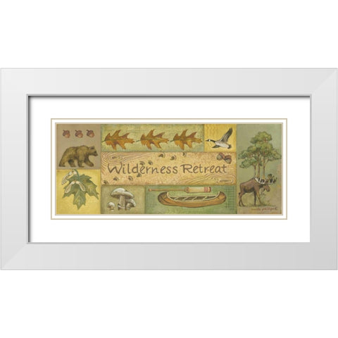 Wilderness Retreat White Modern Wood Framed Art Print with Double Matting by Phillips, Anita