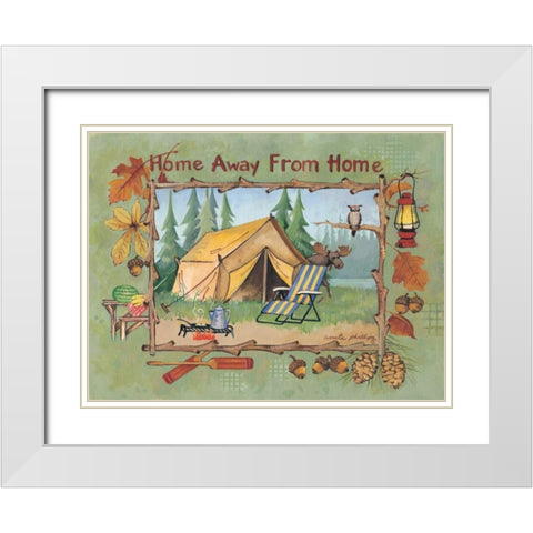 Home Away from Home White Modern Wood Framed Art Print with Double Matting by Phillips, Anita