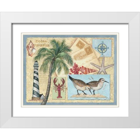 Ocean Paradise White Modern Wood Framed Art Print with Double Matting by Phillips, Anita