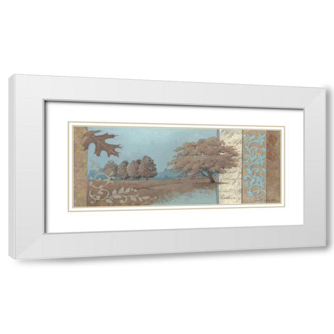 Fall Serenity White Modern Wood Framed Art Print with Double Matting by Phillips, Anita