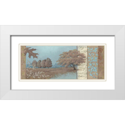 Fall Serenity White Modern Wood Framed Art Print with Double Matting by Phillips, Anita