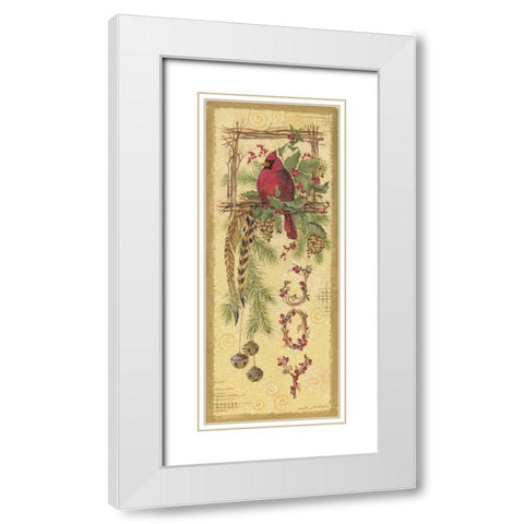 Joy White Modern Wood Framed Art Print with Double Matting by Phillips, Anita