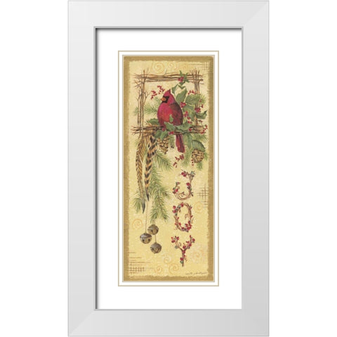 Joy White Modern Wood Framed Art Print with Double Matting by Phillips, Anita