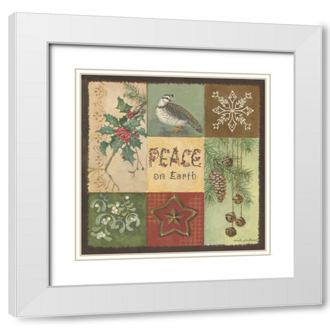 Peace on Earth White Modern Wood Framed Art Print with Double Matting by Phillips, Anita