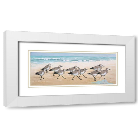 Beating the Waves White Modern Wood Framed Art Print with Double Matting by Phillips, Anita