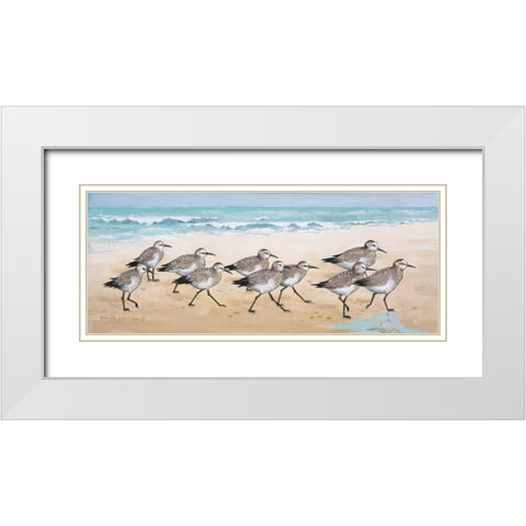 Beating the Waves White Modern Wood Framed Art Print with Double Matting by Phillips, Anita