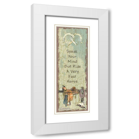 Speak Your Mind White Modern Wood Framed Art Print with Double Matting by Phillips, Anita