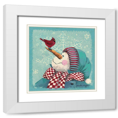 The Visitor White Modern Wood Framed Art Print with Double Matting by Phillips, Anita