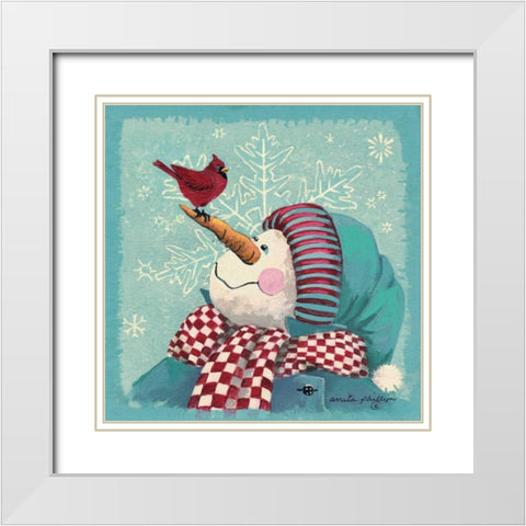 The Visitor White Modern Wood Framed Art Print with Double Matting by Phillips, Anita