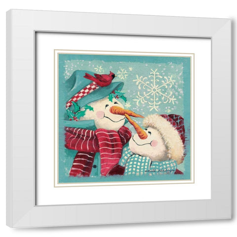 Nose to Nose White Modern Wood Framed Art Print with Double Matting by Phillips, Anita