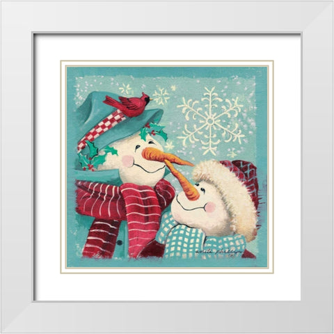 Nose to Nose White Modern Wood Framed Art Print with Double Matting by Phillips, Anita