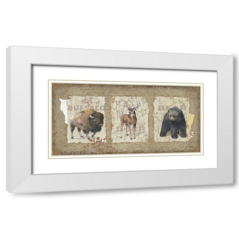 Woodlands I White Modern Wood Framed Art Print with Double Matting by Phillips, Anita