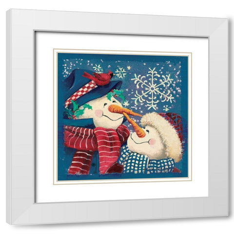 Nose to Nose White Modern Wood Framed Art Print with Double Matting by Phillips, Anita