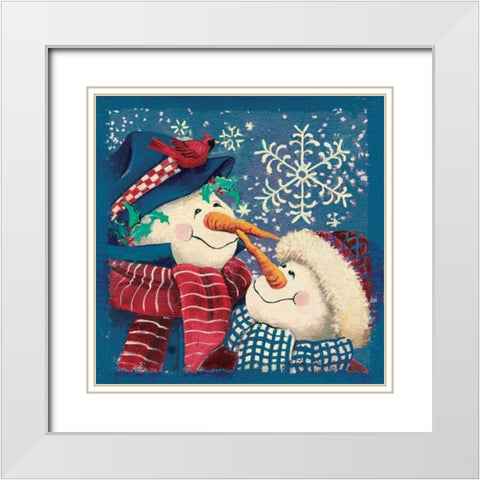 Nose to Nose White Modern Wood Framed Art Print with Double Matting by Phillips, Anita