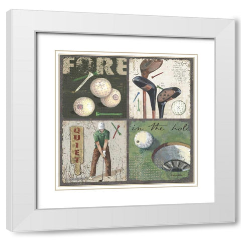 Fore White Modern Wood Framed Art Print with Double Matting by Phillips, Anita