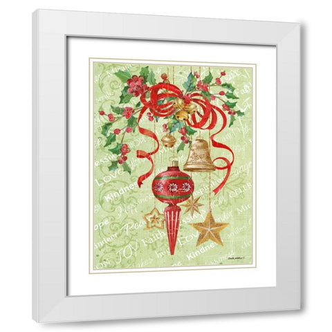 Ornaments Inspiration II White Modern Wood Framed Art Print with Double Matting by Phillips, Anita