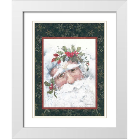 Santa I White Modern Wood Framed Art Print with Double Matting by Phillips, Anita