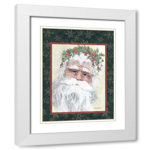 Santa II White Modern Wood Framed Art Print with Double Matting by Phillips, Anita